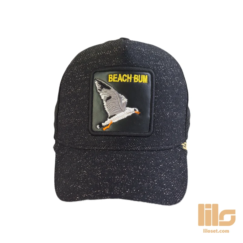 کلاه گورین زردار پشت توری BEACHBUM