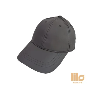 کلاه بیسبالی چرم ساده طوسی