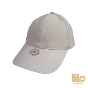 کلاه بیسبالی چرم ساده سفید