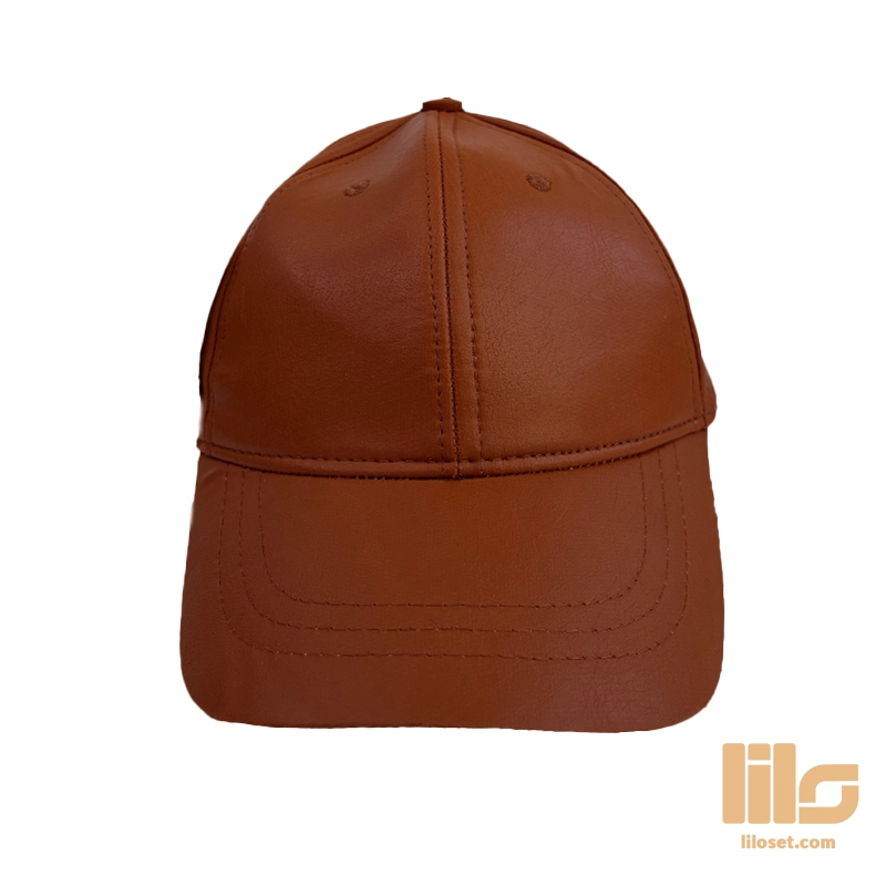کلاه بیسبالی چرم ساده مسی