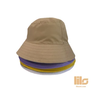 کلاه باکت کتان 2 رو رنگی