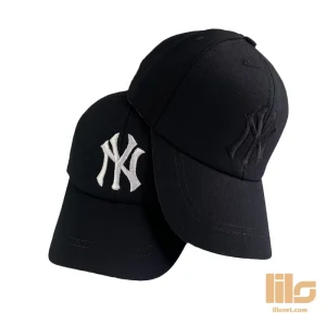 کلاه کتان مشکی ny